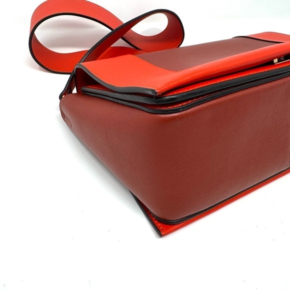Celine Phoebe Philo Red Frame Box Crossbody Bag – Iconic Structured Leather - Picture 5 of 11